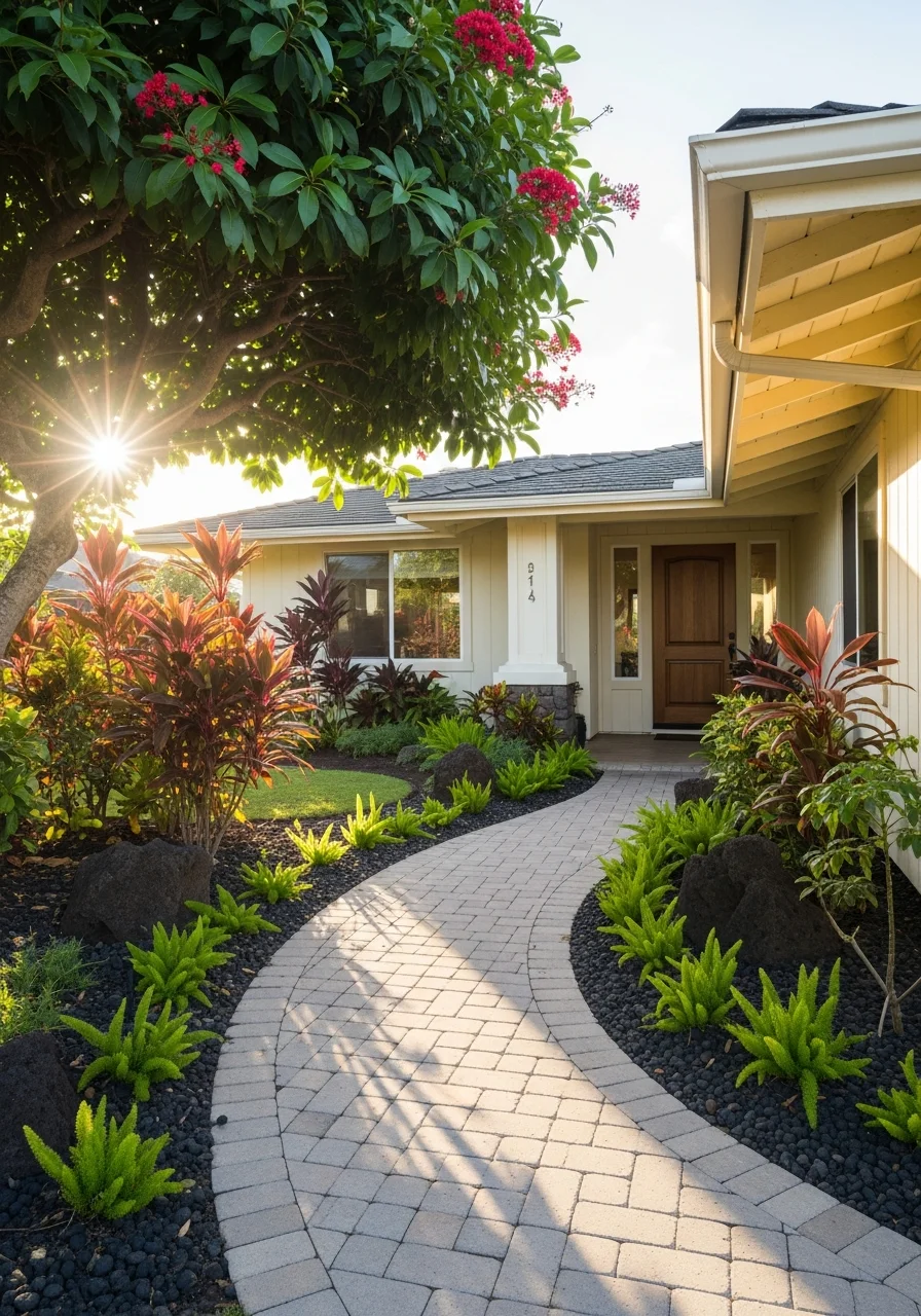 Well-maintained Kahului home exterior with landscaping, entry walkway, and typical island residential architecture.